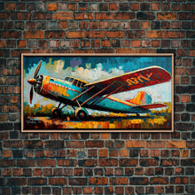 Carregar imagem no visualizador da galeria, Aeroplane Art, Antique Airplane Painting Canvas Print, Framed Canvas Art, Above Sofa Art, Gift for RC Plane Pilot