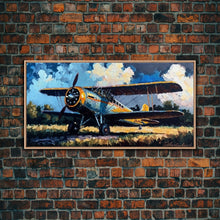 Carregar imagem no visualizador da galeria, Aeroplane Art, Antique Airplane Painting Canvas Print, Framed Canvas Art, Above Sofa Art, Gift for RC Plane Pilot, Airplane Art