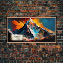 Load image into Gallery viewer, Annapurna II, Wall Art, Original Mountain Painting Print, Travel Poster, Mountain Landscape Wall Decor, Abstract Mountain Art