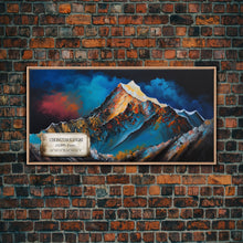 Cargar imagen en el visor de la galería, Chongtar Kangri, Travel Poster Wall Art, Framed Canvas Print, Mountain Art, Mountain Landscape Painting