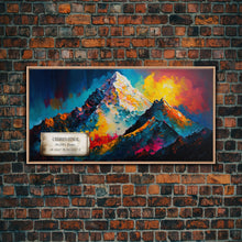 Cargar imagen en el visor de la galería, Churen Himal, Travel Poster Wall Art, Framed Canvas Print, Mountain Art, Mountain Landscape Painting