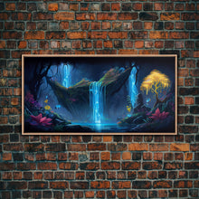 Load image into Gallery viewer, Enchanted Forest Painting, Fantasy Art, Fairy House, Fantasy, Woodland Decor, Woods, Forest, Fairy Forest