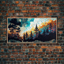 Load image into Gallery viewer, Crystal Pine Tree Art, Framed Canvas Print, Pine Tree Canvas, Pine Tree Artwork, Pine Tree Canvas Art