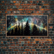 Load image into Gallery viewer, Pine Tree Gift, Forest Landscape Wall Art, Framed Canvas Print, Pine Tree Canvas, Pine Tree Artwork, Pine Tree Canvas Art, Wall Decor