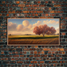 Carregar imagem no visualizador da galeria, A lone tree in a Texas field, Canvas print, Texan art, Prairies, fields and grass