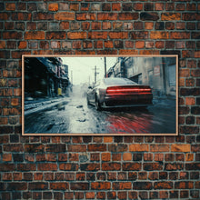 Load image into Gallery viewer, Cool Supercar Art, Framed Canvas Print, Cyberpunk Sportscar Painting, Futuristic Supercar Painting, Man Cave Decor, Gift For Him, Car Guy