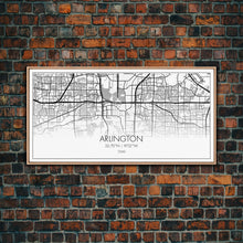 Carregar imagem no visualizador da galeria, Arlington Street Map, Texas Map, Map Print, Modern Art, Wall Art, Canvas Print, Travel Art, Apartment Décor, Summer Gift, Laundry Room Décor