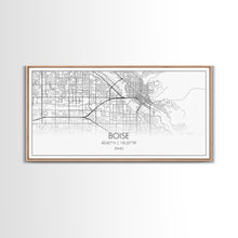 Load image into Gallery viewer, Boise Street Map, Idaho Map, Map Print, Modern Art, Wall Art, Canvas Art, Friendship Gift, Minimalist Décor, Bar Cart Décor, Rustic Home Art