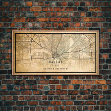 Load image into Gallery viewer, Dallas Map Canvas Print, Texas Map Print, Texas Wall Art, Dallas Map Poster, US, USA Maps, Dallas Maps, Map Gifts, Large Framed Map Print