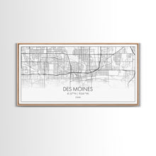 Load image into Gallery viewer, Des Moines Street Map, Iowa Map, Map Print, Minimalist Art, Wall Art, Canvas Art, Girls Bedroom Décor, Dorm Room Décor, Gift For Dad, Office