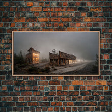 Carregar imagem no visualizador da galeria, Abandoned Rustic, Western theme canvas art, ghost town canvas print, wild west saloon art, man cave wall art, living room art, Cowboys