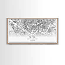Load image into Gallery viewer, Seoul City Map, South Korea Art, Map Print, Modern Wall Art, Wall Art, Canvas Art, Thank You Gift, College Dorm Décor, Panoramic Art