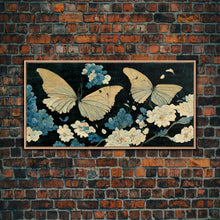 Carregar imagem no visualizador da galeria, Butterfly canvas part, beautiful butterfly wall art, wall art for girls, living room art, guest room art