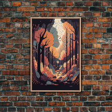 Load image into Gallery viewer, Autumn in the forest, a beautiful fall scene, framed canvas print