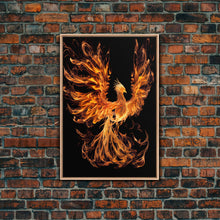 Carregar imagem no visualizador da galeria, Canvas Print Of "The Phoenix" - Rebirth Art - Framed Canvas Art - Framed Wall Art - Incredibly Beautiful Phoenix Decor