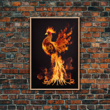 Load image into Gallery viewer, Phoenix Watercolor Canvas Phoenix Bird Art Print Fire Bird Phoenix Framed Print Wall Art Fantastic Animals Painting Phoenix Gift