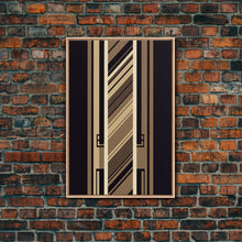 Carregar imagem no visualizador da galeria, Art Deco Wall art, Framed Canvas Print, Art Deco, Gold art, Framed painting, Geometric art, Beautiful art, Lines art, Guest room art