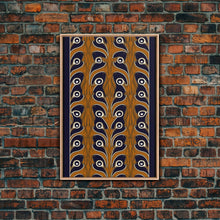 Load image into Gallery viewer, Art Deco Pattern Wall art - Framed Canvas Print - Art Deco - Abstract nature - Orange art - Patterns art - Beautiful art - Living room art