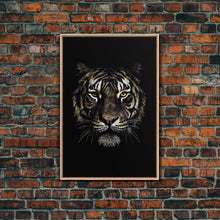 Load image into Gallery viewer, Beautiful Tiger Portrait Art Print, Framed Wall Art, Canvas Print, Big Cat Art, Tiger Painting