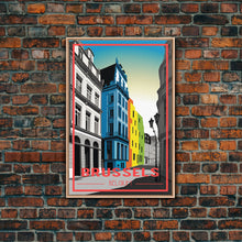 Load image into Gallery viewer, Belgium, Brussels, European Wall Art, City Wall Art, Travel Wall Print, Travel Poster, Travel Artwork, Travel Wall Art, Canvas Wall Print