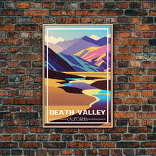 Load image into Gallery viewer, Death Valley, California Wall Art, America Travel Poster, Travel Wall Print, Travel Poster, Travel Wall Art, Canvas Wall Print