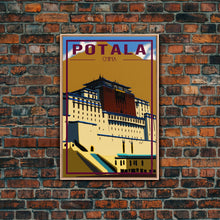 Load image into Gallery viewer, Potala Palace Wall Art, China Poster, Tibet Wall Print, Asia Wall Art, Travel Wall Print, Travel Poster, Travel Wall Art, Canvas Wall Print