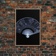 Cargar imagen en el visor de la galería, Folding Fan Wall Art, Chinese Art Print, White Fan, Black And White, Minimalist Print, Wall Decor, Canvas Print, Wall Art, Framed Canvas