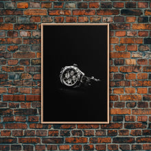 Cargar imagen en el visor de la galería, Classic Wrist Watch Wall Art, Watch Art, Watch Face, Black And White, Minimalist Print, Wall Decor, Canvas Print, Wall Art, Framed Canvas