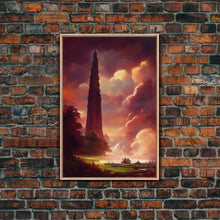Load image into Gallery viewer, Dark Tower, High Fantasy Art Canvas Print, unique wall art, fantasy concept art