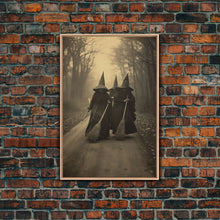 Load image into Gallery viewer, Black And White Art, Witch Wall Decor, Horror Art Print, Gothic Wall Art, Canvas Print, Wall Art, Vertical Print, Home Decor, Wall Decor