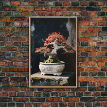 Load image into Gallery viewer, Bonsai Wall Art, Japanese Wall Print,  Asian Art, Canvas Print, Wall Art, Vertical Print, Travel Print, Client Gift, College Dorm Decor