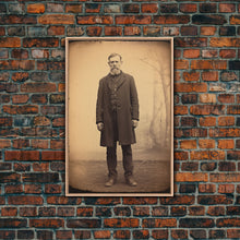 Cargar imagen en el visor de la galería, Civil War Era Photography, Framed Canvas Print, Tintype / Ferrotype reproduction wall art, Halloween Art