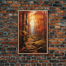 Carregar imagem no visualizador da galeria, Fall Wall Art, Trees Wall Decor, Forest Wall Art, Canvas Print, Wall Art, Vertical Art, Housewarming Gift, Rustic Wall Art, Bedroom Prints