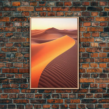 Load image into Gallery viewer, Desert Ladscape, Sand Dunes Art Print, Desert Art, Canvas Print, Wall Art, Vertical Art, Office Wall Decor, Landscape Print, Family Room Art
