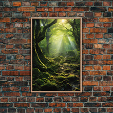 Carregar imagem no visualizador da galeria, Forest Wall Art, Nature Prints, Trees Wall Art, Canvas Print, Wall Art, Vertical Art, Teacher Gift, Over Bed Wall Decor, Bookshelf Decor