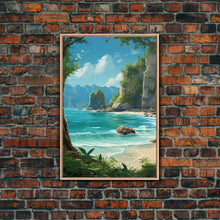 Load image into Gallery viewer, Beach Wall Art, Ocean Print, Seashore Wall Print, Canvas Print, Wall Art, Vertical Art, Birthday Gift, Beach House Wall Decor, Office Prints