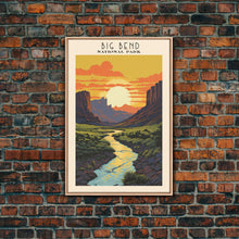 Load image into Gallery viewer, Biscayne National Park Florida Travel Art, National Park Print, Minimalist Travel Art, Midcentury Modern Style Landscape Painting