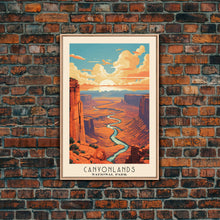 Carregar imagem no visualizador da galeria, Canyonlands National Park Utah Travel Art, National Park Print, Minimalist Travel Art, Midcentury Modern Style Landscape Painting