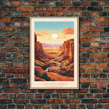 Carregar imagem no visualizador da galeria, Canyonlands National Park Travel Poster Print, Canvas Print Wall Art, Utah Travel Art, Midcentury Modern Travel Decor