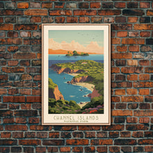 Carregar imagem no visualizador da galeria, Channel Island National Park Travel Poster Print, Canvas Print Wall Art, California Travel Art, Midcentury Modern Travel Decor