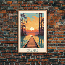 Cargar imagen en el visor de la galería, Congaree National Park Travel Poster Print, Canvas Print Wall Art, South Carolina Travel Art, Midcentury Modern Travel Decor