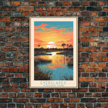 Carregar imagem no visualizador da galeria, Everglades National Park Travel Poster Print, Canvas Print Wall Art, Florida Travel Art, Midcentury Modern Travel Decor, MCM Wall Art