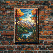 Carregar imagem no visualizador da galeria, Abstract Nature Print, Forest Wall Art, Canvas Print, Wall Hanging, Portrait Art, Nature Wall Art, Bedroom Prints, Landscape Art Print