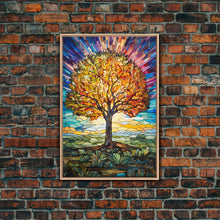 Carregar imagem no visualizador da galeria, Fall Wall Art, Abstract Art, Tree Wall Art, Canvas Print, Wall Hanging, Portrait Art, Nature Print, Realtor Thank You, Living Room Wall Art