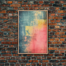 Load image into Gallery viewer, Denim Canvas Print Wall Art, Tie Dye Denim Texture Print On Canvas, Unique Wall Art, Boho Style Art, Minimalist Wall art