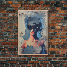 Carregar imagem no visualizador da galeria, Abstract Portrait, Portrait Painting, Abstract Art Print, Canvas Print, Wall Hanging, Portrait Art, Bedroom Teen Girl Art, Bedroom Prints