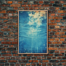 Load image into Gallery viewer, Denim Canvas Print Wall Art, Tie Dye Denim Texture Print On Canvas, Unique Wall Art, Boho Style Art, Minimalist Wall art