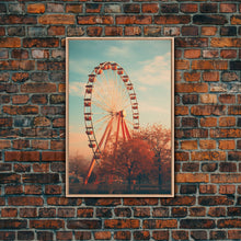 Load image into Gallery viewer, An Abandoned Ferris Wheel, Frames Canvas Print, Liminal Spaces, Abandoned Photography Wall Art Fine Art Print