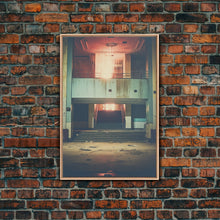 Carregar imagem no visualizador da galeria, Abandoned Building, Retro Wall Canvas Print, Wall Hanging, Portrait Art, Volleyball Mom, Tiny House Decor, Family Gift, Spooky Room Decor