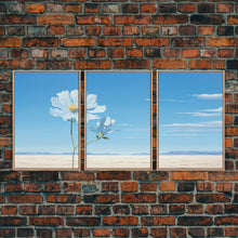 Carregar imagem no visualizador da galeria, Flower Art Print, Cosmos Flower, Minimalist Art, Canvas Print, Wall Art, 3 Piece Wall Art, Ranch House Decor, Living Room Prints, Office Art